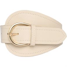 TIM OG SIMONSEN BÆLTE, DUNJA BELT, OFF WHITE/GOLD